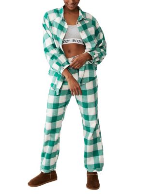 Cotton:On flannel bed shirt in green check - ASOS Price Checker