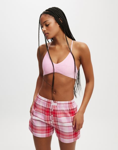 Cotton:On Flannel boyfriend boxer short in pink - view 1