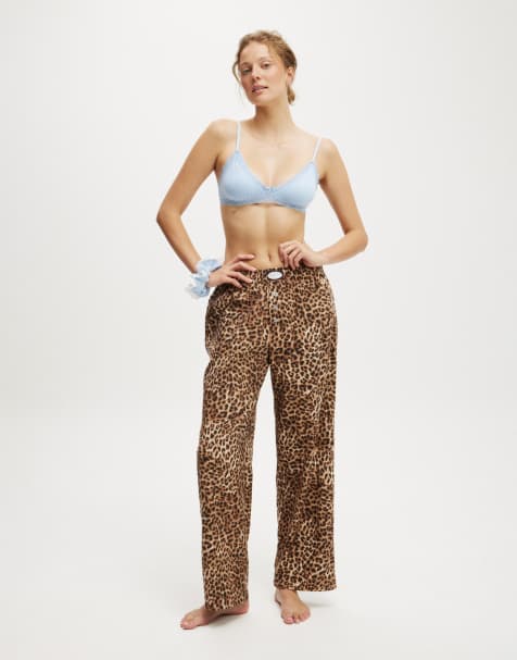 Cotton:On Flannel wide leg pant in leopard print - view 1