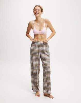Cotton:On Flannel wide leg pant in pippa check-Multi