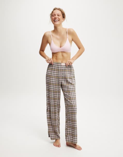 Cotton:On Flannel wide leg pant in pippa check - view 1
