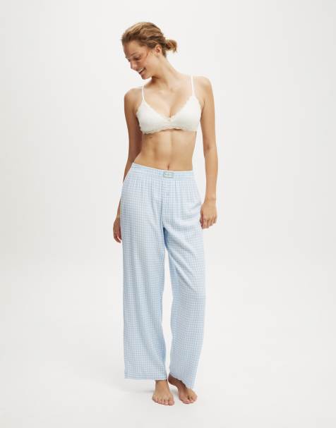 Cotton:On Flannel wide leg pant in windsurfer flossy gingham - view 1