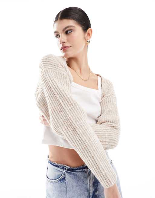 Ribbed Cotton Seamless Shrug