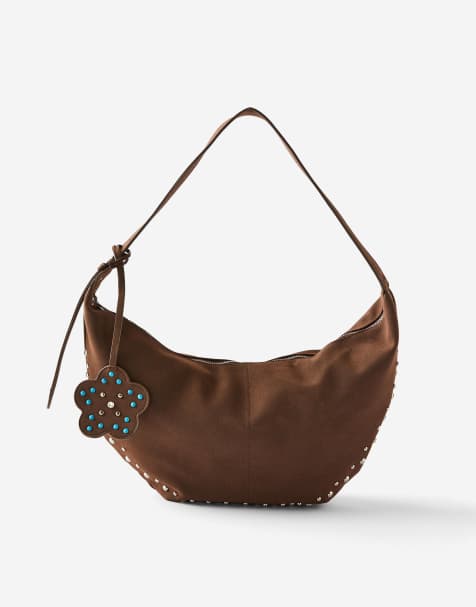 Cotton:On Gracie collection underarm bag in brown - view 1