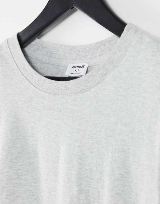 Cotton:On – Gråmelerad sweatshirt med vadderade axlar, 4 av 4