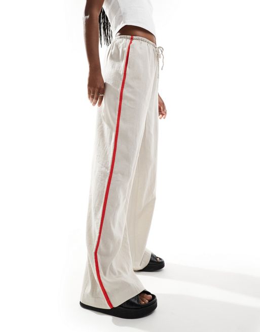 Cotton:On Haven linen wide leg pant in grey