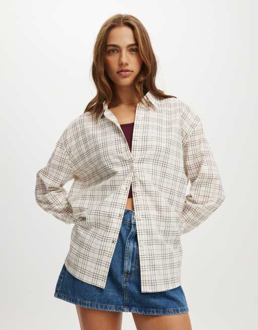 Cotton:On Haven long sleeve shirt in beige