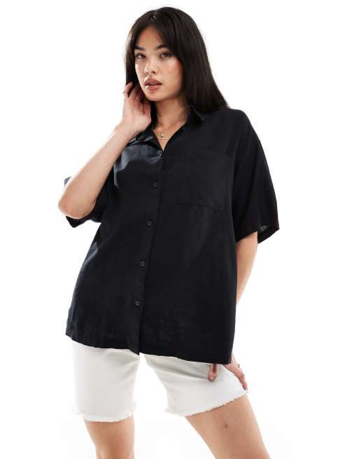 Cotton On Haven short sleeve shirt in black ASOS