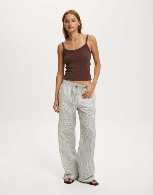 Cotton:On Haven wide leg linen look pant in multi