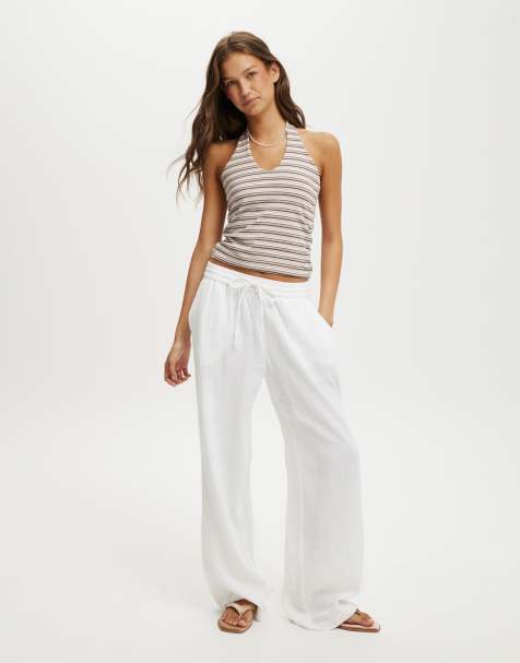 Cotton:On Haven wide leg pant in white doublecloth - view 1