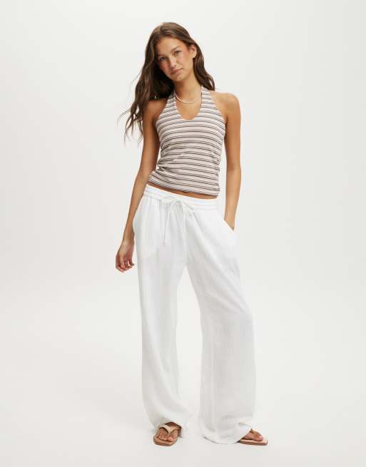 Cotton:On Haven wide leg pant in white doublecloth