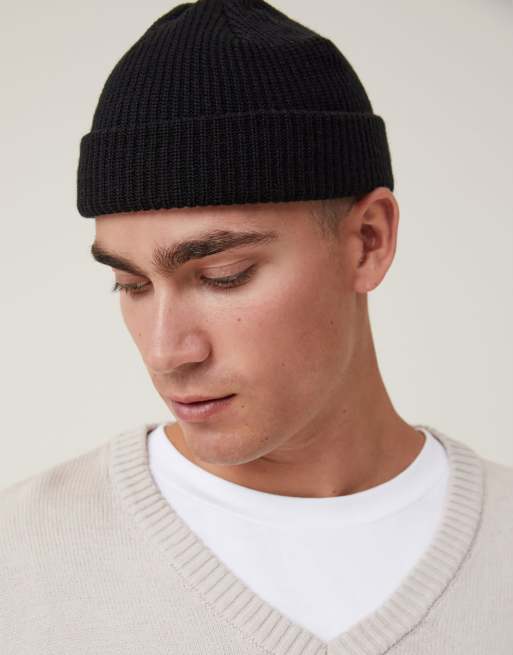 Cotton:On Heavy knit beanie in black