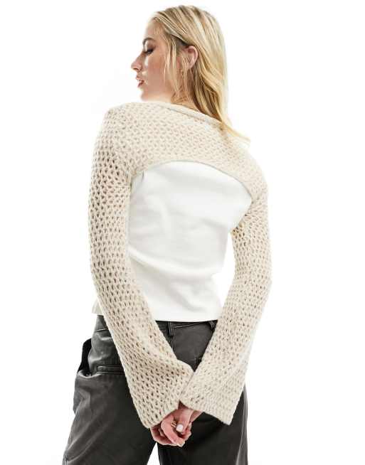 Beige hot sale shrug cardigan