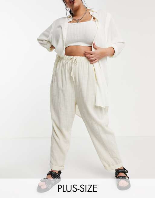 Cotton:On – Hose zum Hineinschlüpfen in Creme