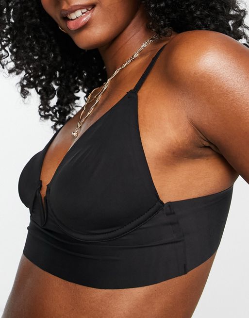 Cotton:On invisible bralette in black