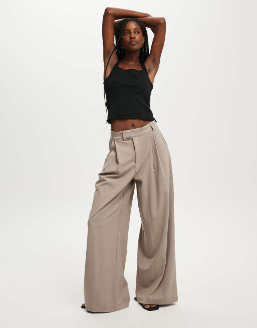Cotton:On Izzy pleated suiting pant in beige