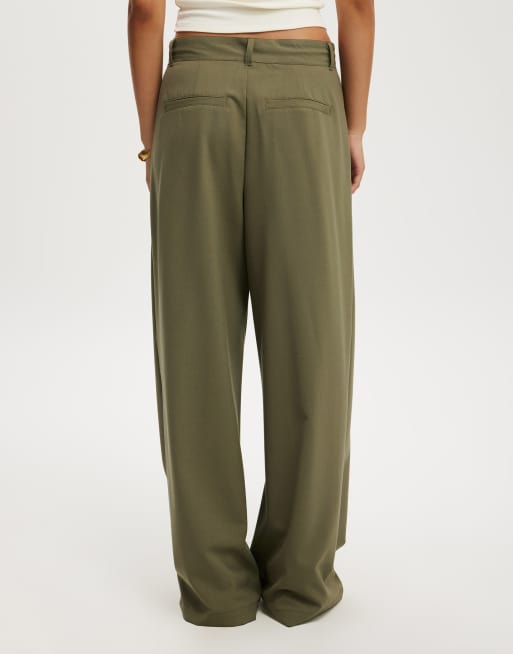 Cotton:On Izzy pleated suiting pant in green, 2 of 4
