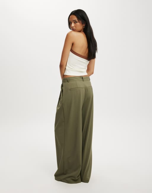Cotton:On Izzy pleated suiting pant in green, 4 of 4