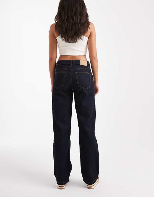 Cotton On - Jean droit taille basse - Bleu, 3 de 5