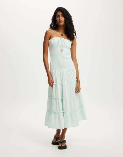Cotton:On Jet set tube maxi dress in powder green - view 1
