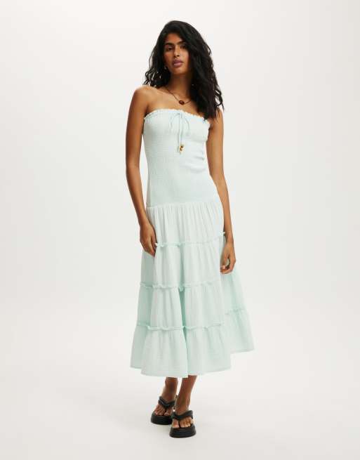 Cotton:On Jet set tube maxi dress in powder green