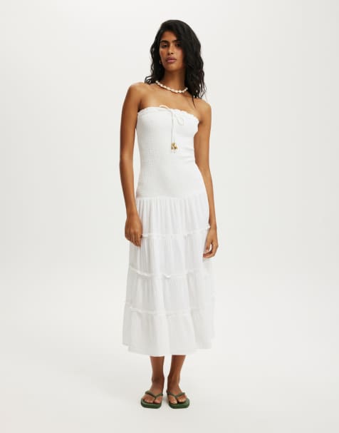 Cotton:On Jet set tube maxi dress in white - view 1