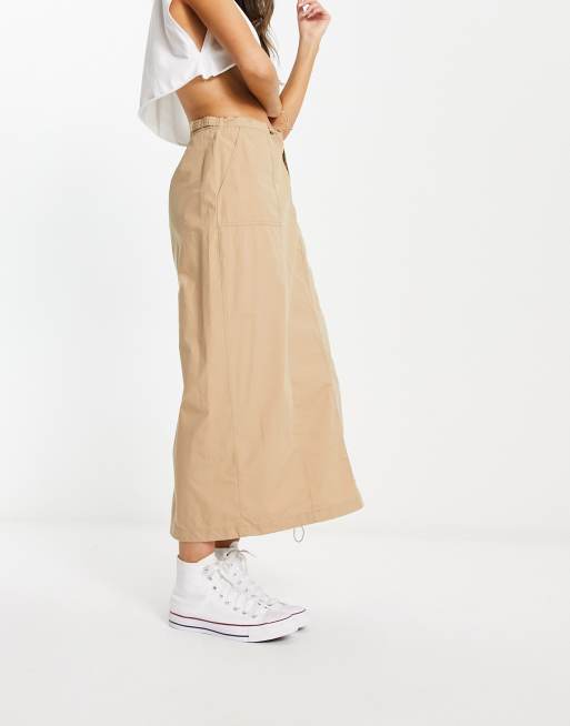 Cotton On Jordan Maxi cargo rok in zandkleur