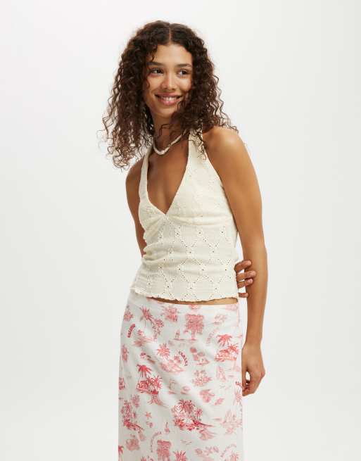 Cotton:On Kaia textured halter in yellow