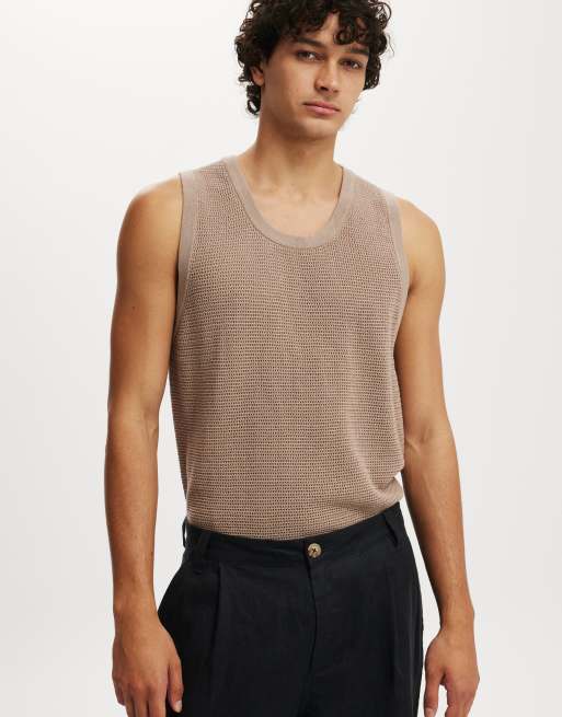 Cotton:On Knit tank in brown