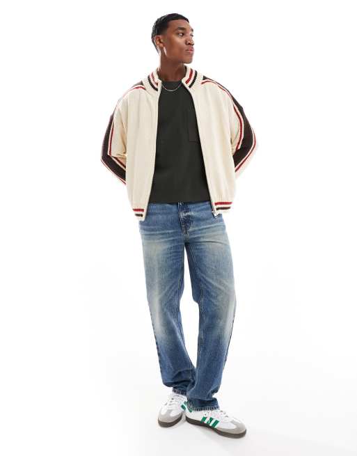 Cotton:On Knitted bomber in off-white