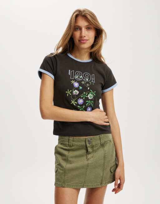 Cotton:On Lcn baby graphic tee in black
