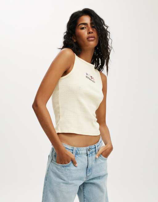 Cotton:On Lcn graphic tank in yellow