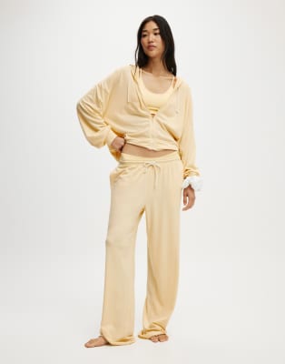 Cotton:On Light weight super soft hooded zip through in yellow dream