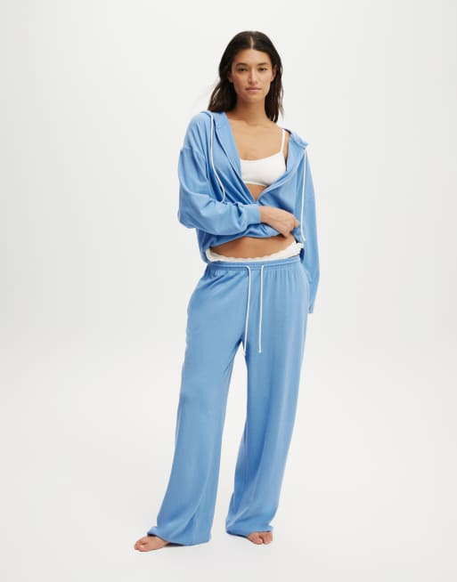 Cotton:On Light weight super soft wide leg pant in adrift blue