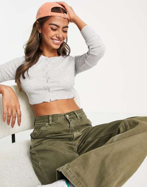 Cotton:On lightweight button cardi in grey