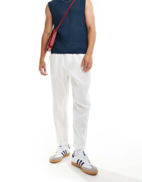 Cotton:On Linen pant in white - view 1