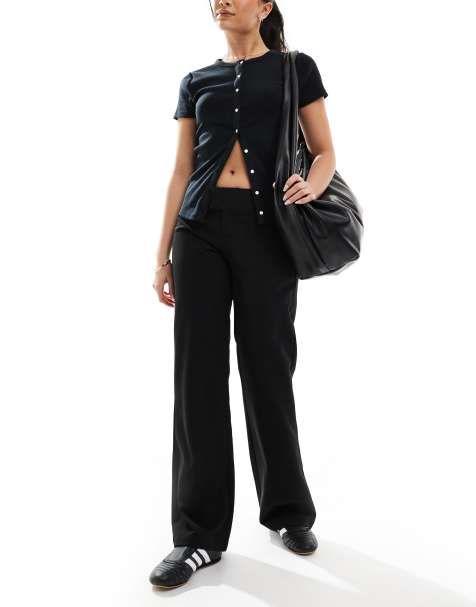 Cotton:On Lola low rise suiting pant in black - view 1