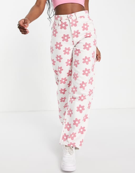 Pink store flower pants