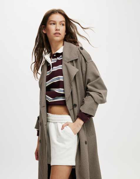 Cotton:On Lottie check trench coat in black - view 1