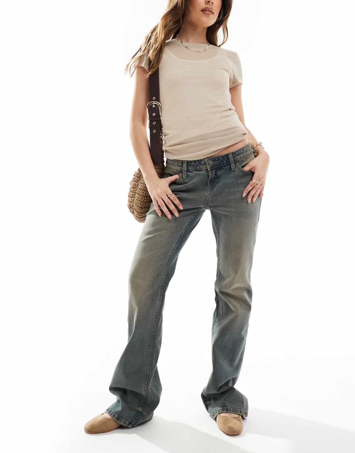 Cotton:On Low rise bootcut jean in blue
