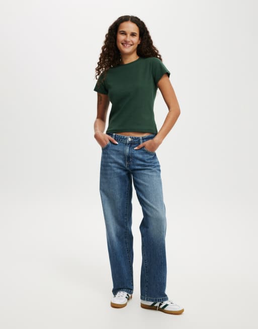 Cotton:On Low rise straight jean in blue