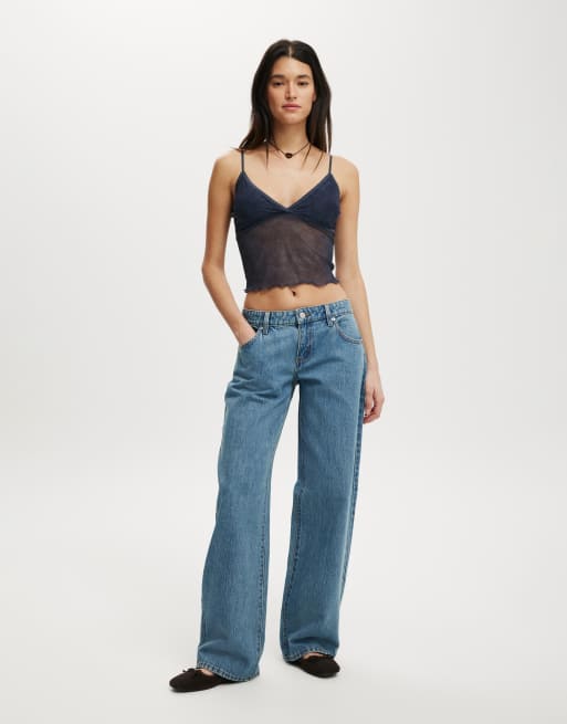 Cotton:On Low rise straight jean in blue