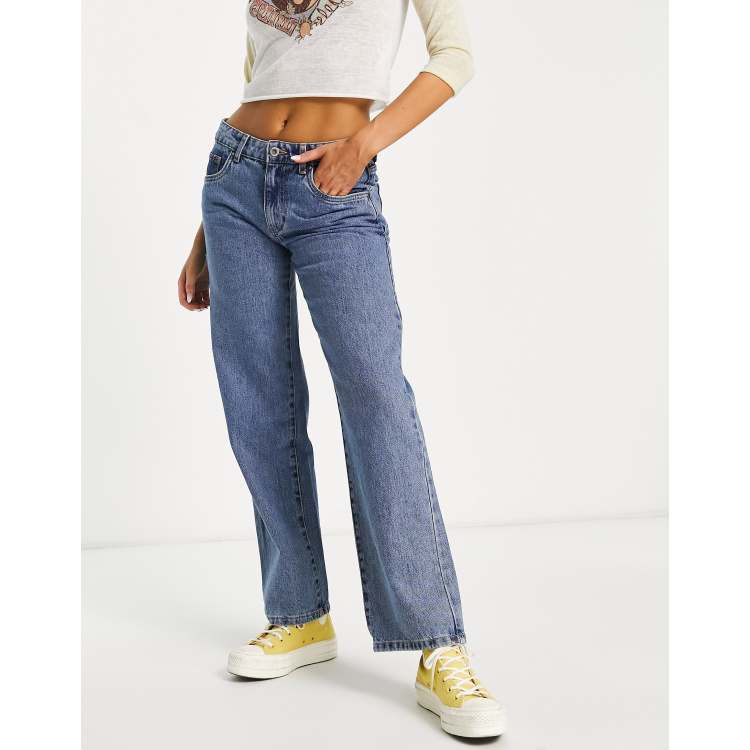 Jeans low deals waist straight leg