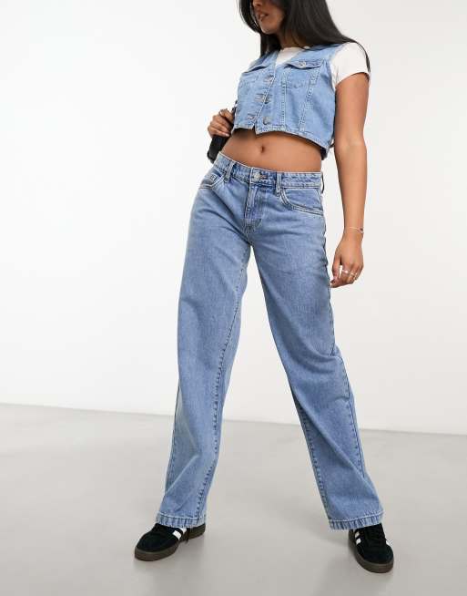 Cotton On low rise straight leg jeans in vintage wash blue ASOS