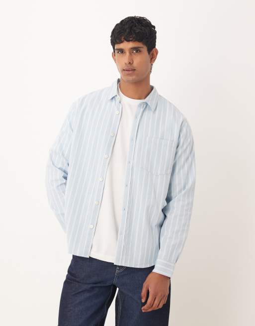Cotton:On Luca long sleeve shirt in mid blue