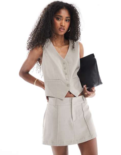 Cotton:On Luis suiting vest in beige - view 1
