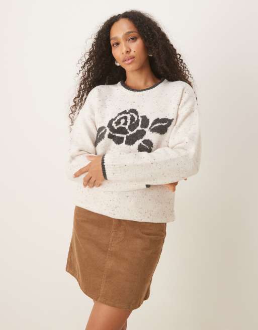 Cotton:On Luxe crew sweater in multi