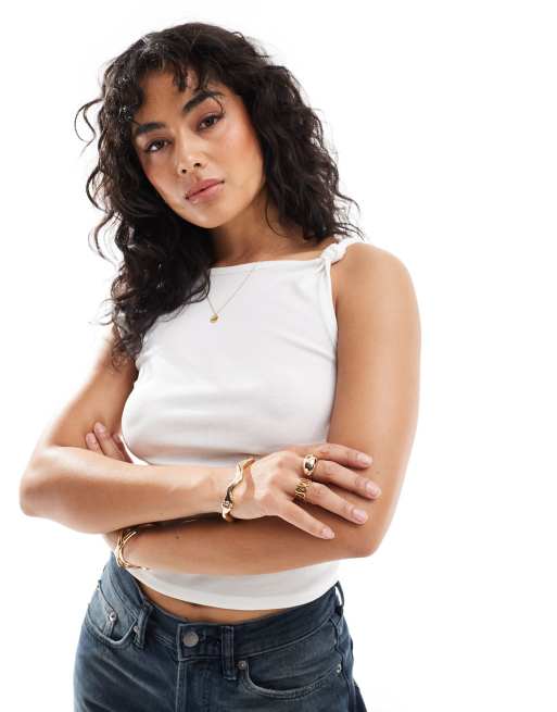 Cotton:On Marlow knot shoulder short sleeve top in pink