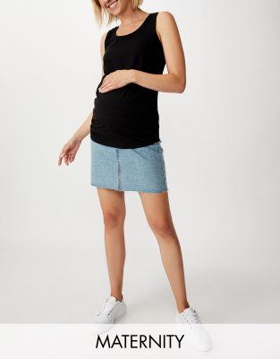 Cotton:On Maternity - Canotta nera premaman raccolta sui lati
