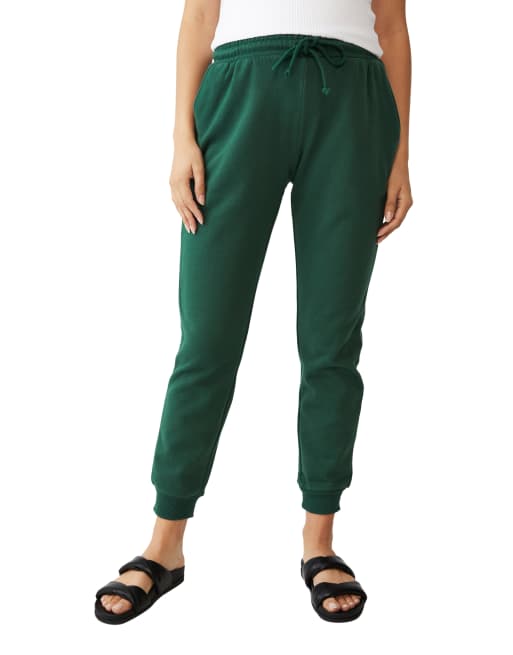 CottonOn Maternity fleece joggers in green ASOS